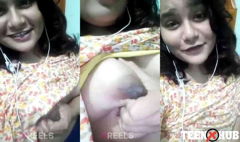 Chubby Cute Girl Boob Pressing