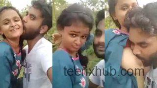 Bangla Bf sucking her teen gf boobs in jungle
