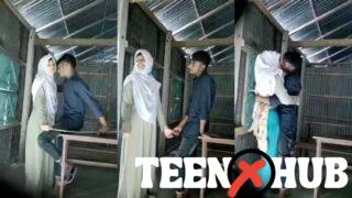 Muslim Sex MMS Leaked kissing by her desi bf