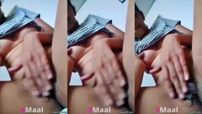 हिंदी बालों वाली पुसी GF Fingering MMS