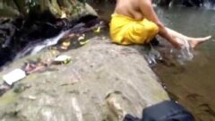 Desi Indian Lady Stripping In The Outdoor