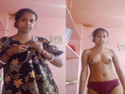 Bhabi stripping nighty video making and nude show