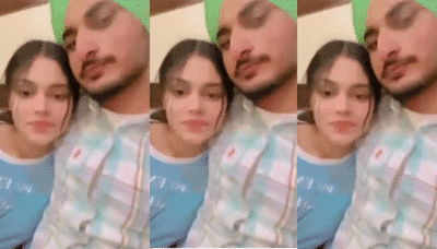Punjabi Couple Having Fun In Restaurant